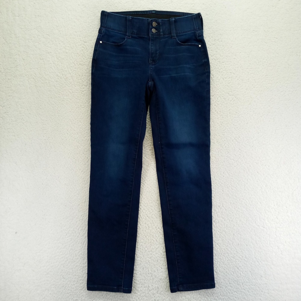 Nine West Curvy Slim Straight Jeans Dark Wash Women's Size 4